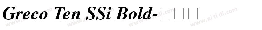 Greco Ten SSi Bold字体转换